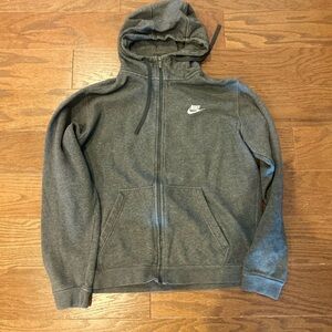 Nike Gray Zip-Up Hoodie